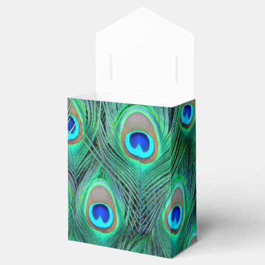 Plum Lila Peacock Wedding Geschenkschachtel (Geöffnet)