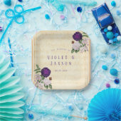 Plum Lila Peony Vintag Musical Wedding Pappteller (Party)