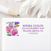 Plum Lila Pink & Blue Blumen Babydusche (Insitu)