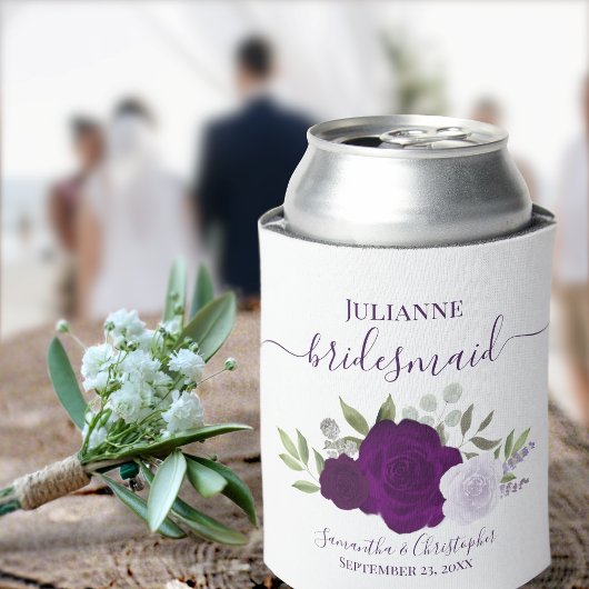Plum Lila Rose Elegante Hochzeit von Brautmädchen Dosenkühler