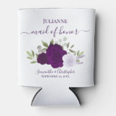 Plum Lila Rose Elegante Trauzeugin Hochzeit Dosenkühler (Vorderseite)