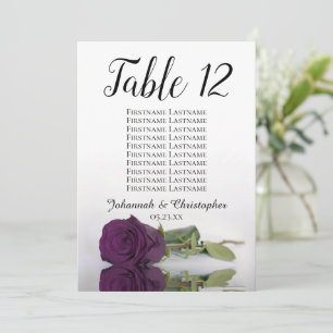 Plum Lila Rose Hochzeitstisch Seekarte Große