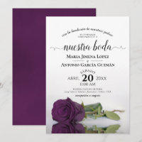 Plum Lila Rose Spanisch Nuestra Boda Wedding