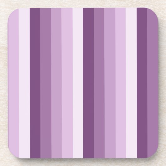 Plum lila Schattenstreifen Getränkeuntersetzer (Vorderseite)