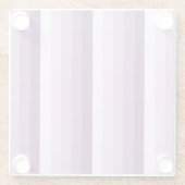 Plum lila Schattenstreifen Glasuntersetzer (Rückseite)