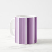 Plum lila Schattenstreifen Kaffeetasse (Vorderseite Links)