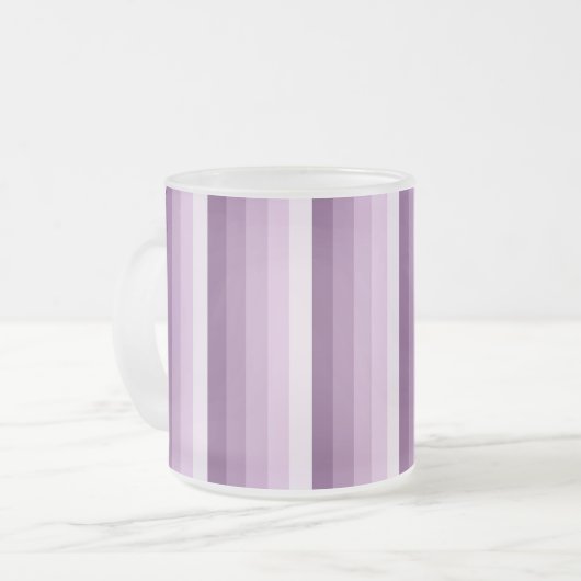 Plum lila Schattenstreifen Mattglastasse (Vorderseite Links)