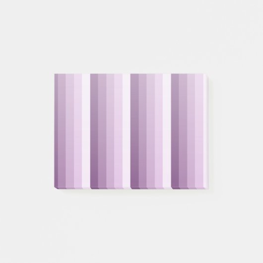 Plum lila Schattenstreifen Post-it Klebezettel (Vorderseite)