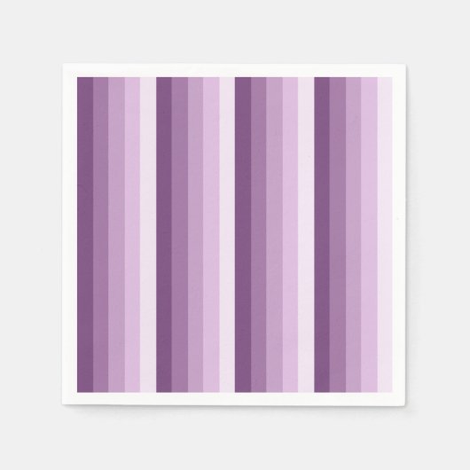 Plum lila Schattenstreifen Serviette (Vorderseite)