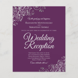 Plum Lila Silver Wedding Reception BUDGET laden