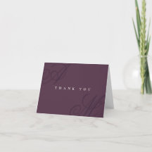 Plum Lila Simple Minimal Wedding Vielen Dank