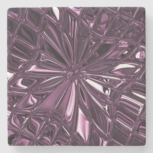Plum Lila Stone Untersetzer (Vorderseite)