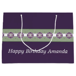 Plum Lila und Sage Green Große Geschenktüte