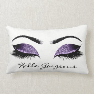 Plum Lila White Makeup Lashes Lendenkissen