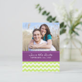 Plum Limones Foto Save the Date Hochzeitkarten Ankündigungspostkarte (Stehend Vorderseite)