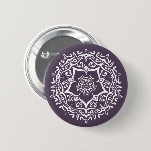 Plum Mandala Button (Vorne & Hinten)