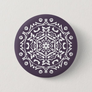 Plum Mandala Button