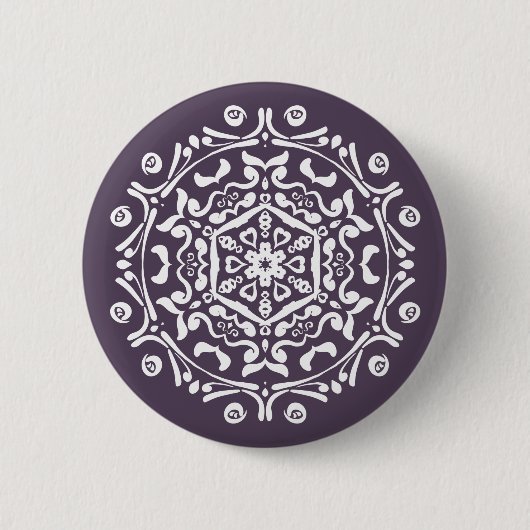 Plum Mandala Button (Vorderseite)