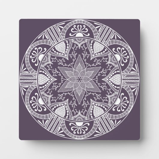 Plum Mandala Fotoplatte (Vorderseite)