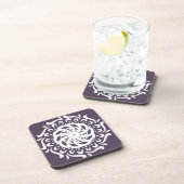 Plum Mandala Getränkeuntersetzer (Rechte Seite)
