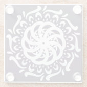 Plum Mandala Glasuntersetzer (Rückseite)