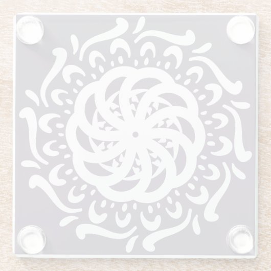 Plum Mandala Glasuntersetzer (Rückseite)