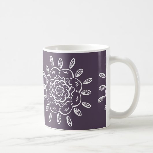 Plum Mandala Kaffeetasse (Rechts)