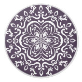 Plum Mandala Keramikknauf (Vorderseite)