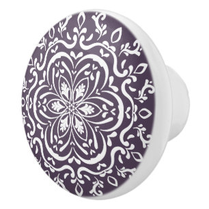 Plum Mandala Keramikknauf