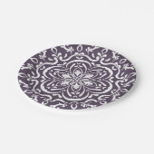 Plum Mandala Pappteller (Schrägansicht)