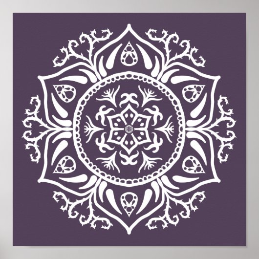 Plum Mandala Poster (Vorne)