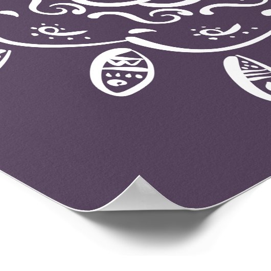 Plum Mandala Poster (Ecke)