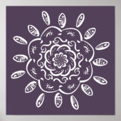 Plum Mandala Poster (Vorne)