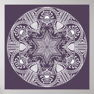Plum Mandala Poster