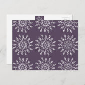 Plum Mandala Postkarte (Vorne/Hinten)