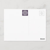 Plum Mandala Postkarte (Rückseite)