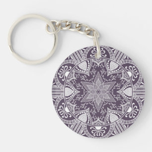 Plum Mandala Schlüsselanhänger