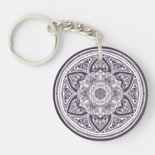 Plum Mandala Schlüsselanhänger