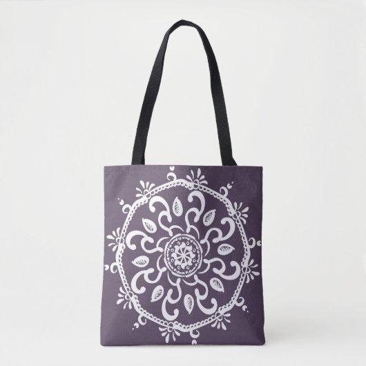 Plum Mandala Tasche (Vorderseite)