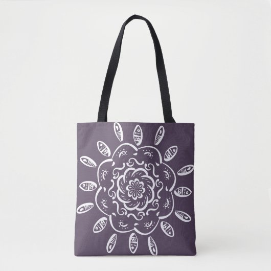 Plum Mandala Tasche (Vorderseite)