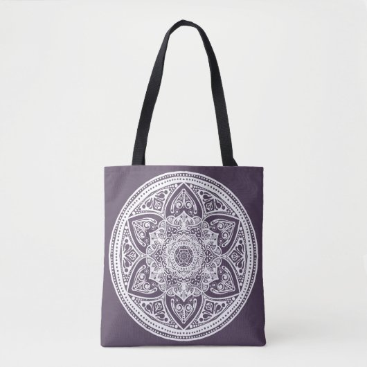 Plum Mandala Tasche (Vorderseite)
