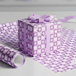 Plum Mauve Celestial Hearts Valentine Gift Geschenkpapier