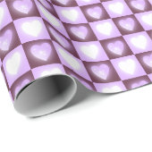 Plum Mauve Celestial Hearts Valentine Gift Geschenkpapier (Rolleneckpunkt)