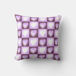 Plum Mauve Celestial Hearts Valentine Gift Kissen