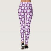 Plum Mauve Celestial Hearts Valentine Gift Leggings (Rückseite)