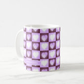 Plum Mauve Celestial Hearts Valentine’s Gift Kaffeetasse (Vorderseite Links)