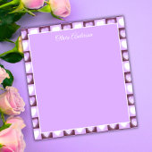 Plum Mauve Celestial Hearts Valentines Day Custom Notizblock