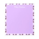 Plum Mauve Celestial Hearts Valentines Day Custom Notizblock (Vorderseite)