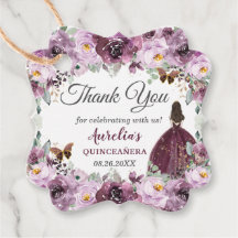 Plum Mauve Floral Butterfliegen Brünett Prinzessin