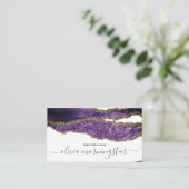 Plum Mauve Lila Torn Imitats Foil Visitenkarte (Stehend Vorderseite)